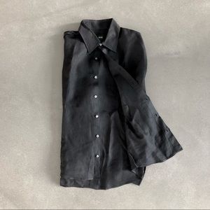 Hugo Boss | Black Linen Shirt